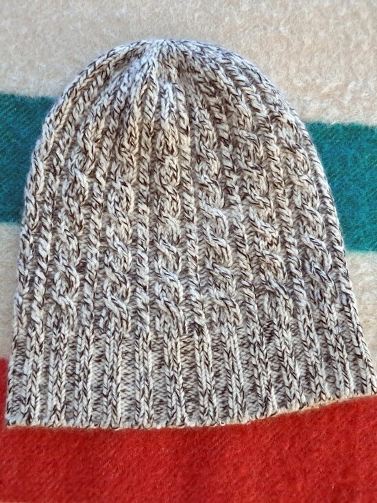 CLUB MONACO Cashmere blend toque, OS, black and white marl - Picture 1 of 3